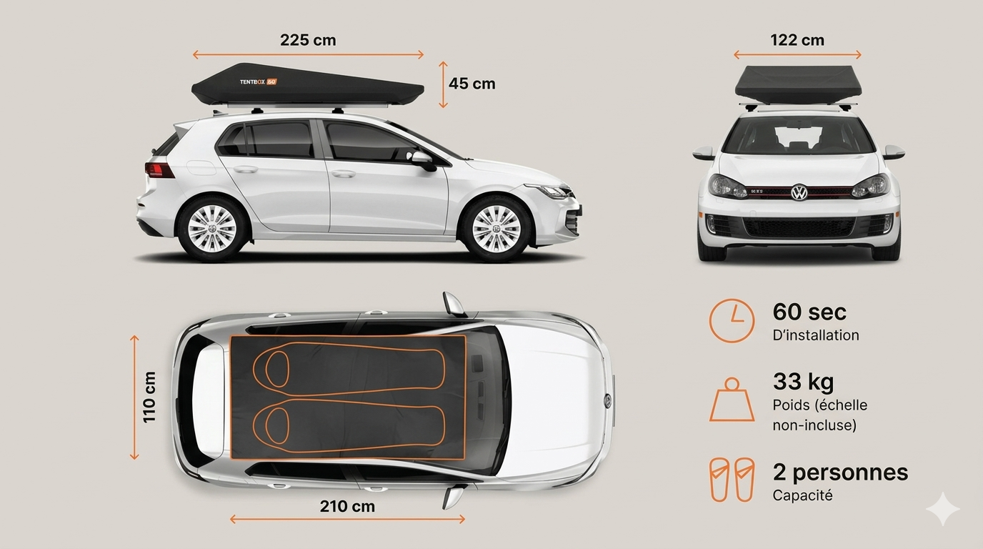 Dimensions et caractéristiques : un condensé d'efficacité pour vos aventures.